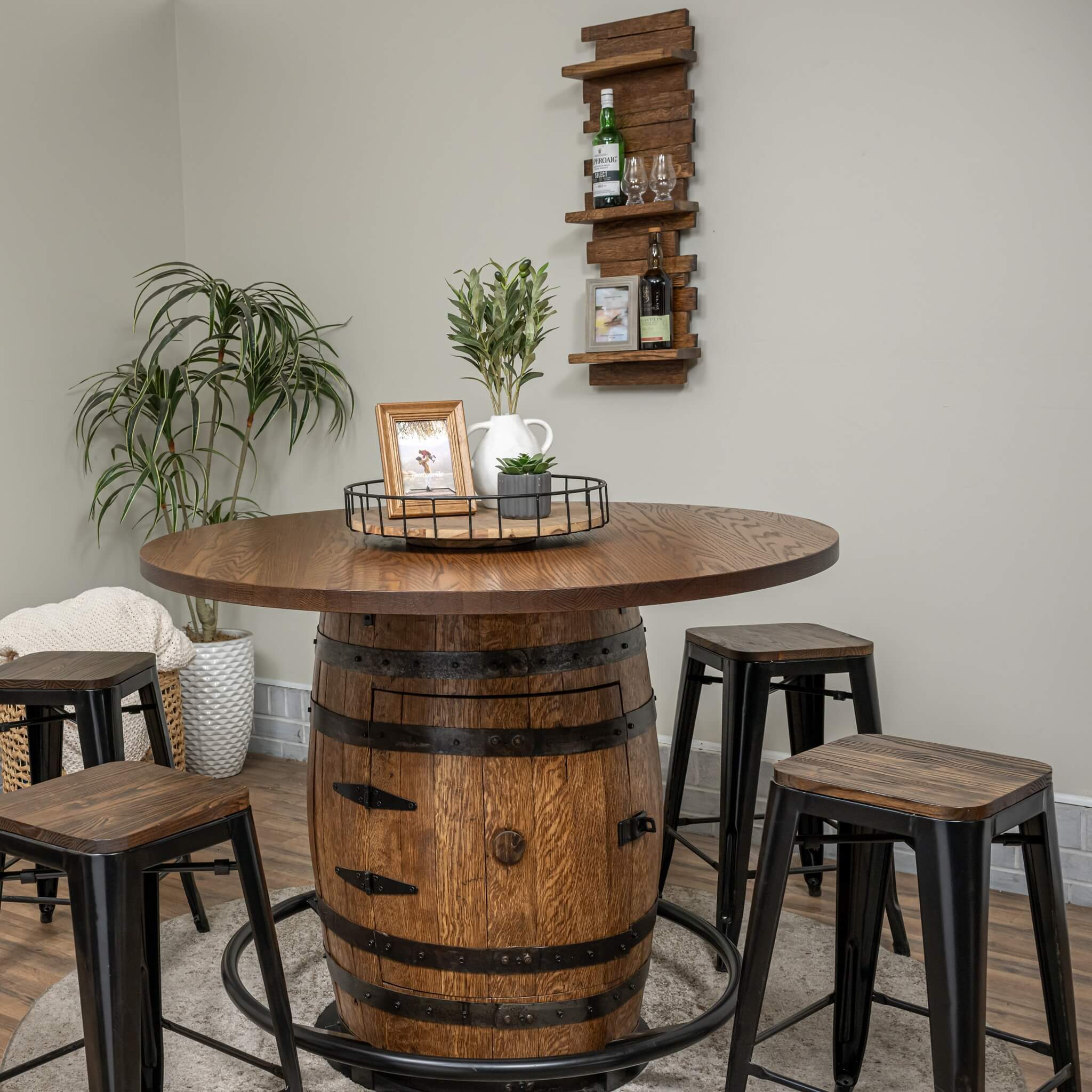 Barrel Stave 3-Tiered Shelf - Image 4