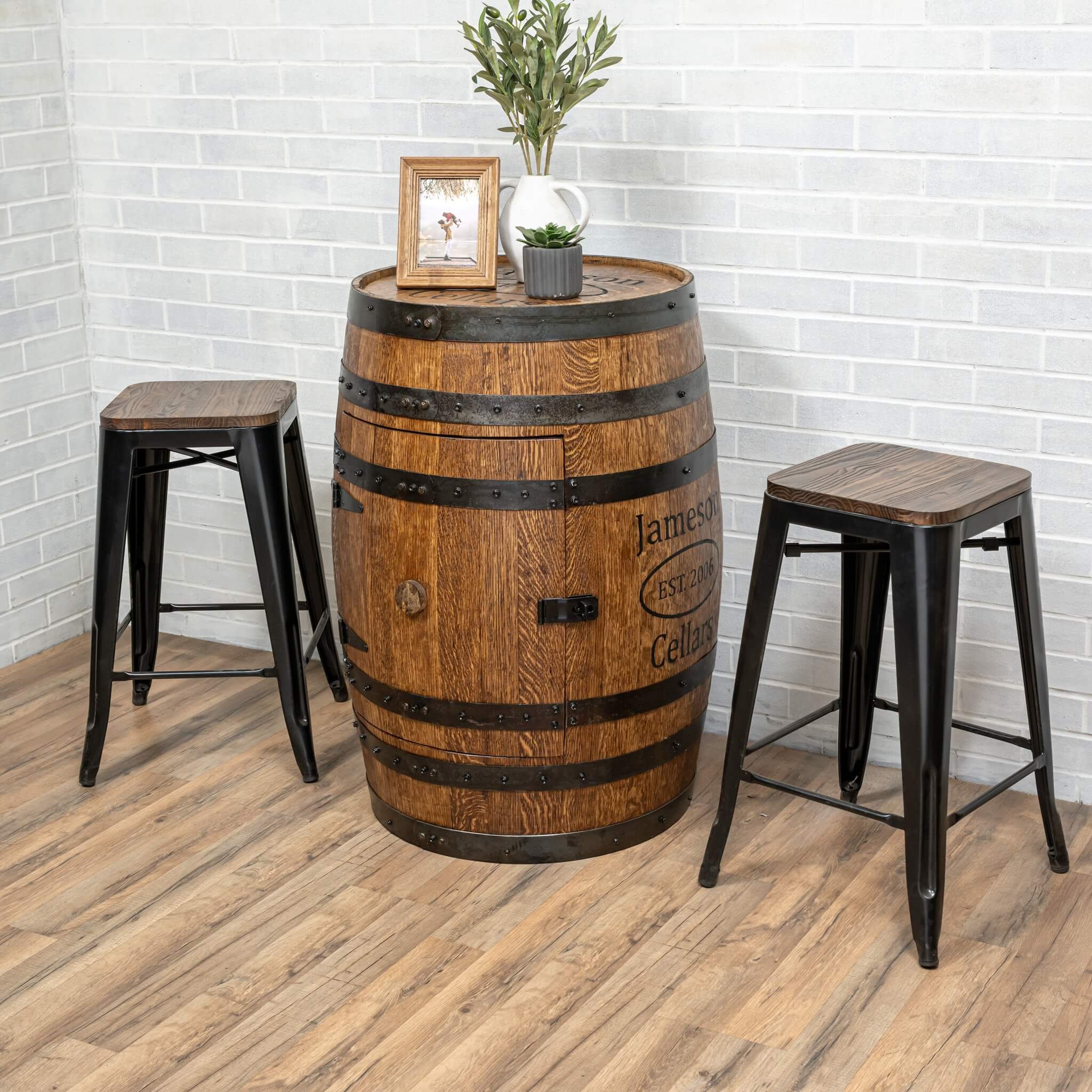 Deluxe Refurbished Whiskey Barrel Cabinet - Image 5