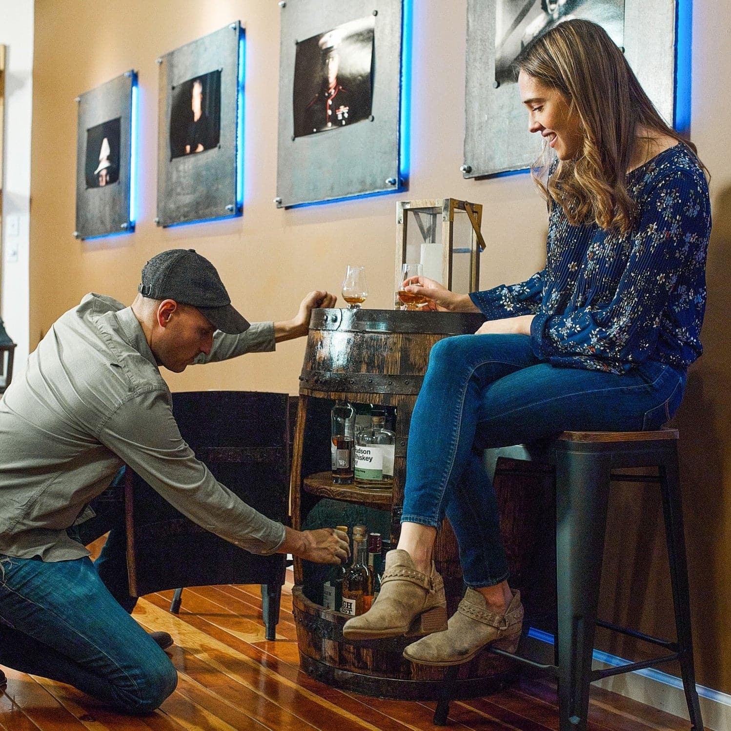 Deluxe Refurbished Whiskey Barrel Cabinet - Image 9
