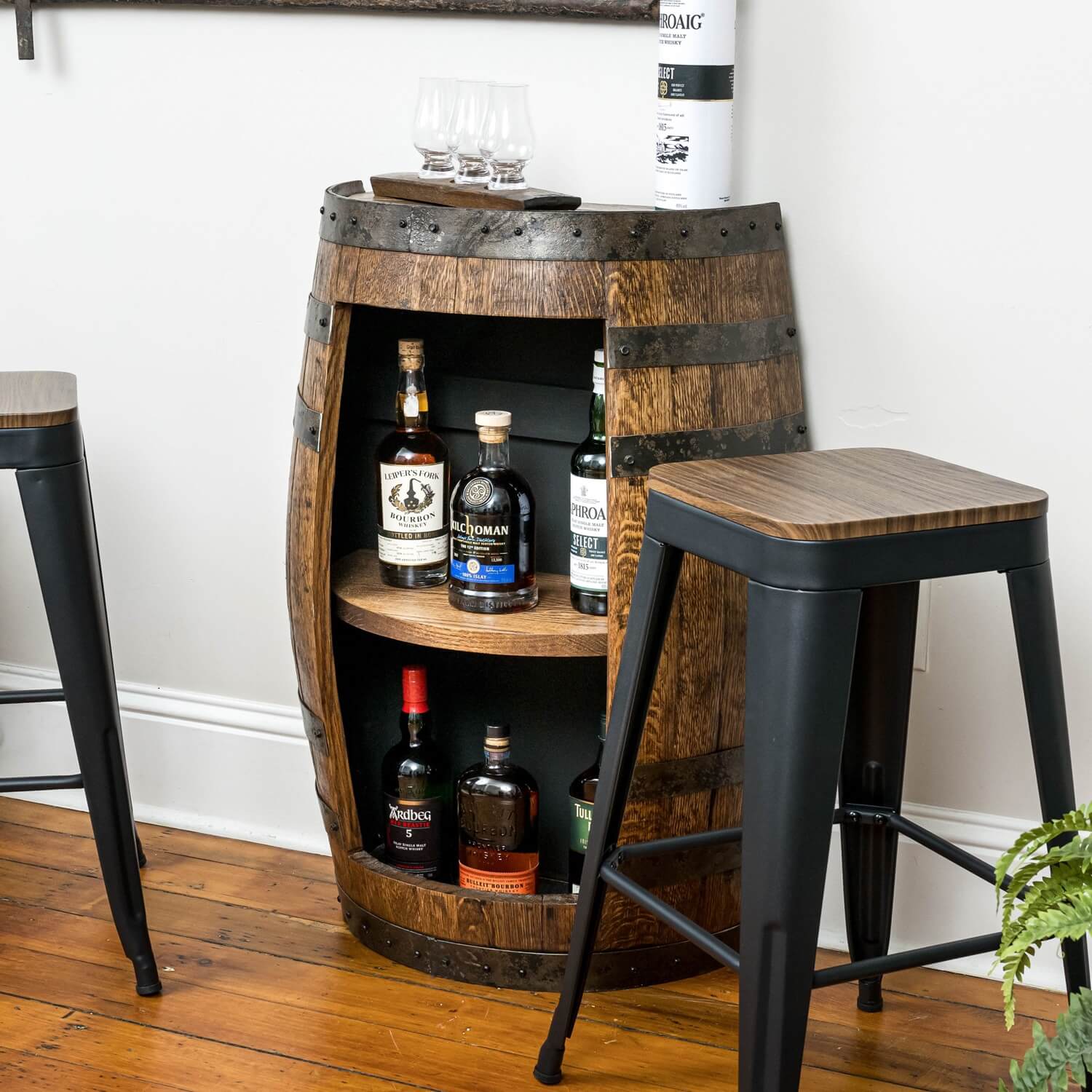 Half-Barrel Open Display Cabinet - Image 3