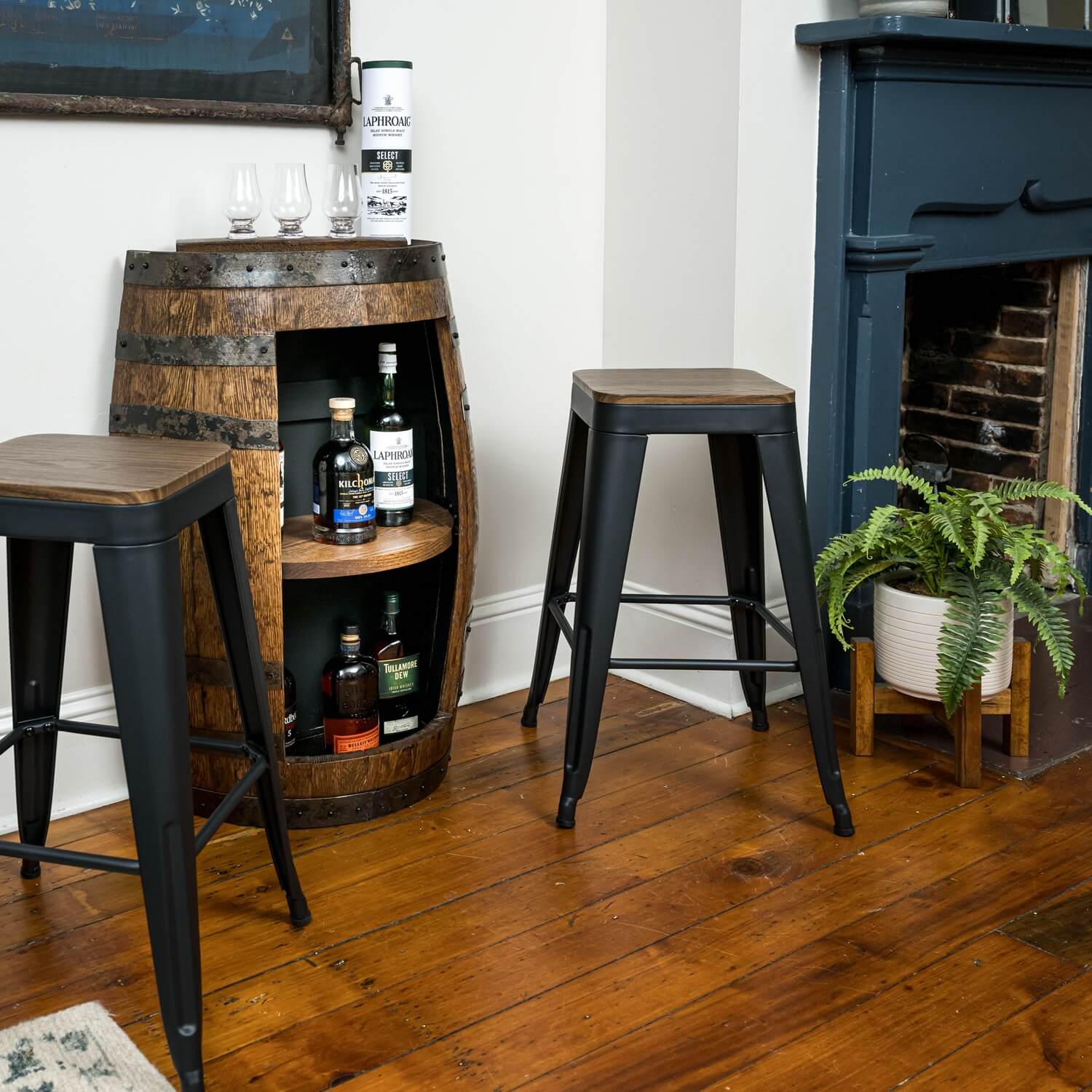 Half-Barrel Open Display Cabinet - Image 4