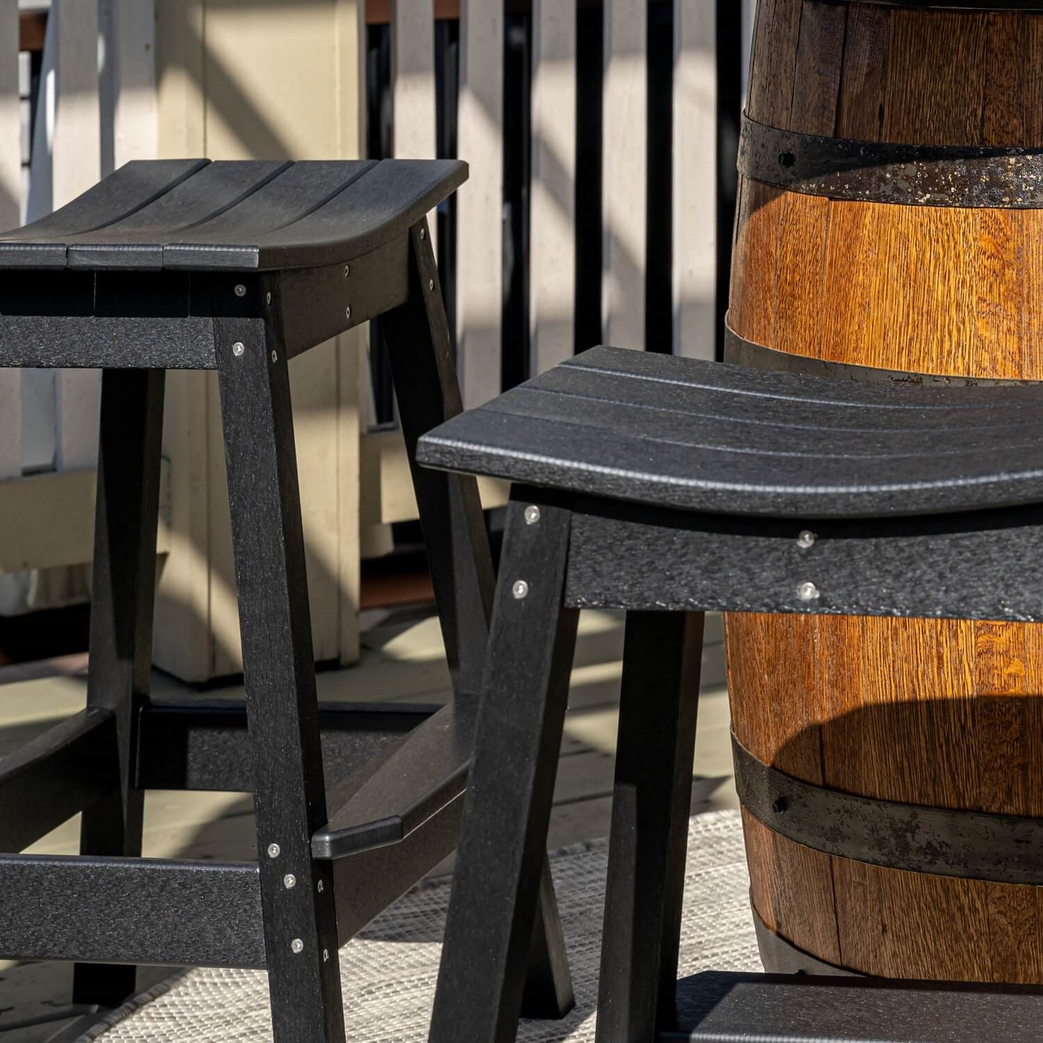 Outdoor Counter-Height Poly-Lumber Stools - Image 4