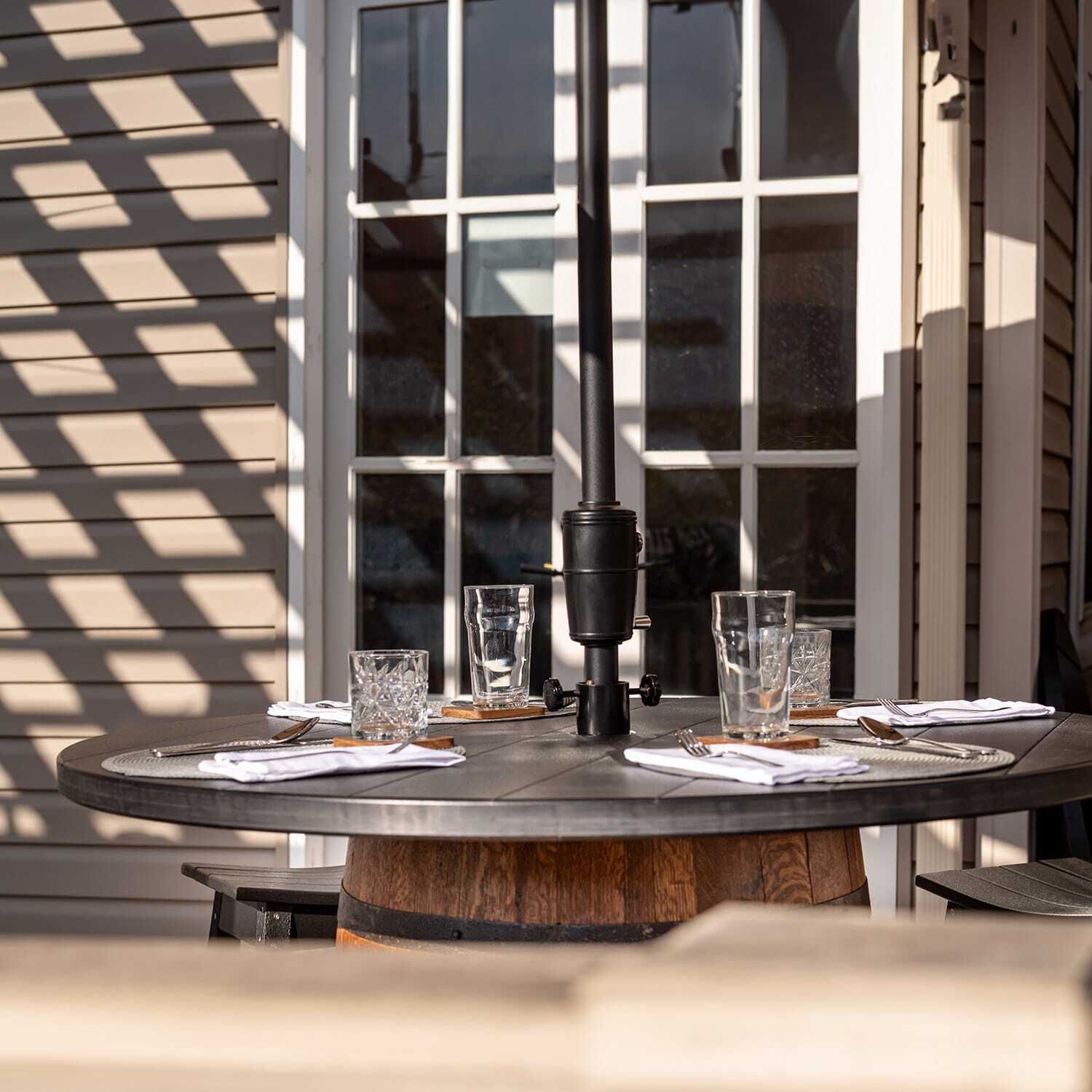 Outdoor Whiskey Barrel Pub Tables - Image 10