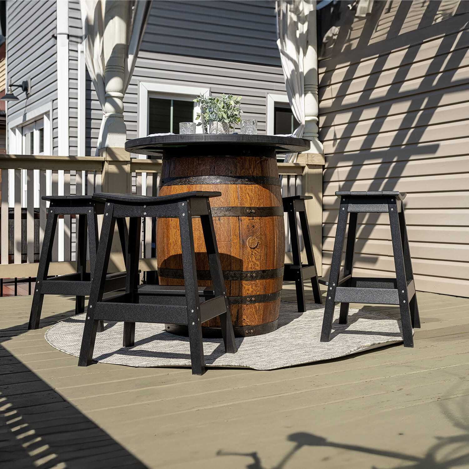 Outdoor Whiskey Barrel Pub Tables - Image 12