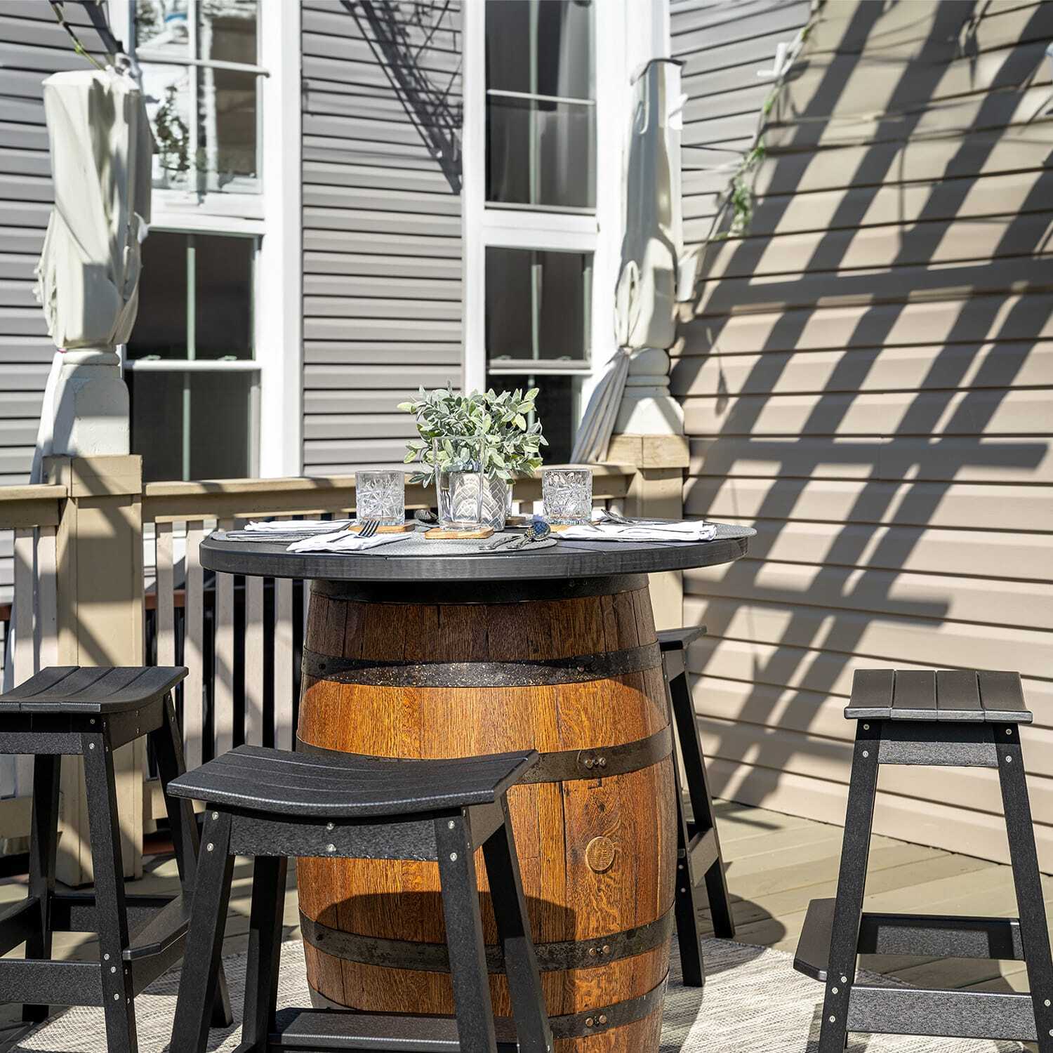 Outdoor Whiskey Barrel Pub Tables - Image 14