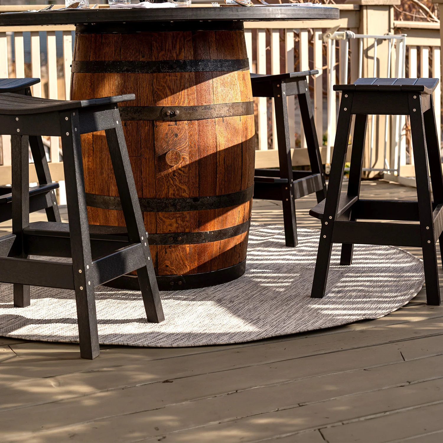Outdoor Whiskey Barrel Pub Tables - Image 17