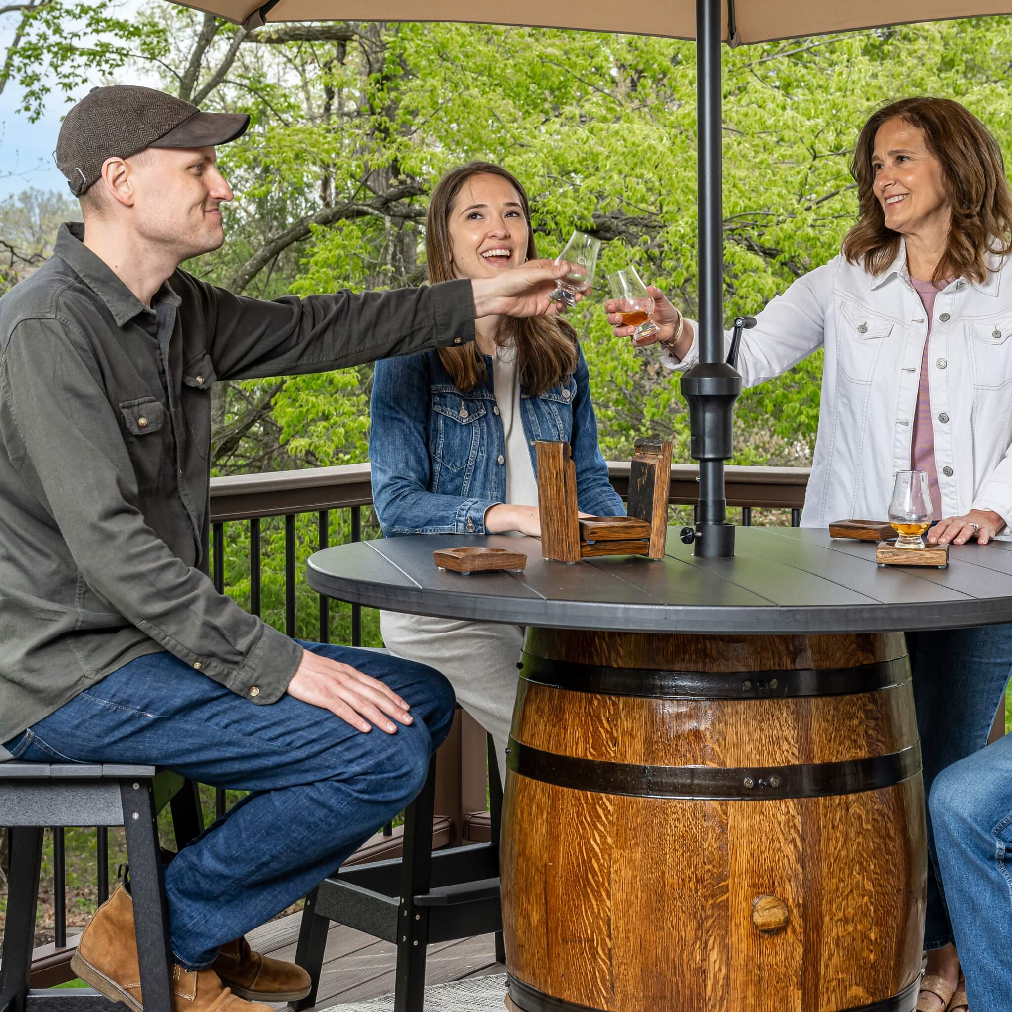 Outdoor Whiskey Barrel Pub Tables - Image 9
