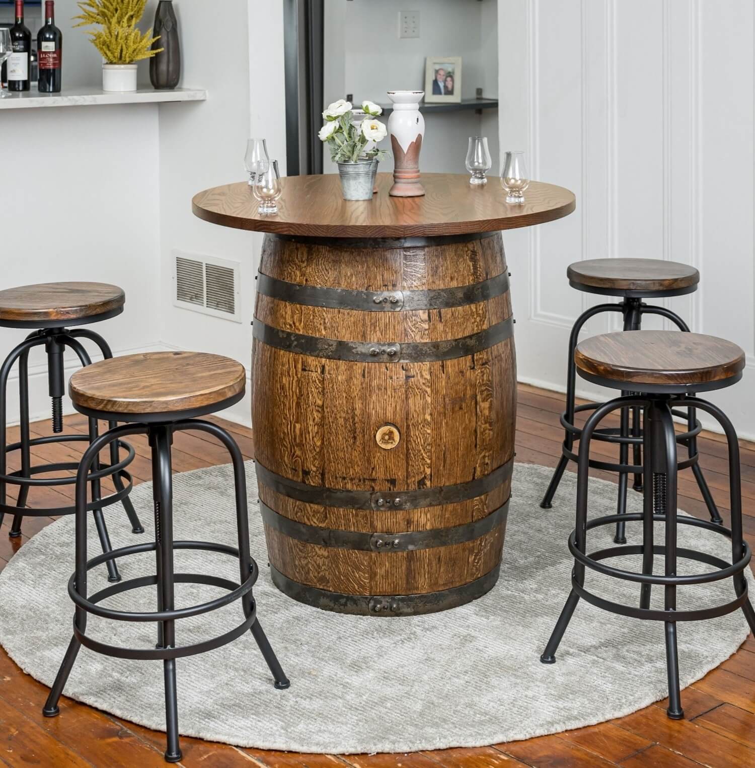 Standard Whiskey Barrel Pub Table - Image 8