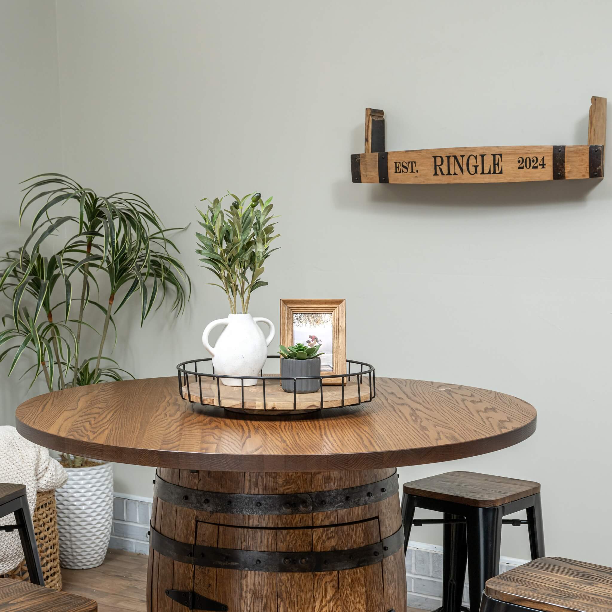 Whiskey Barrel Stave Shelf - Image 5