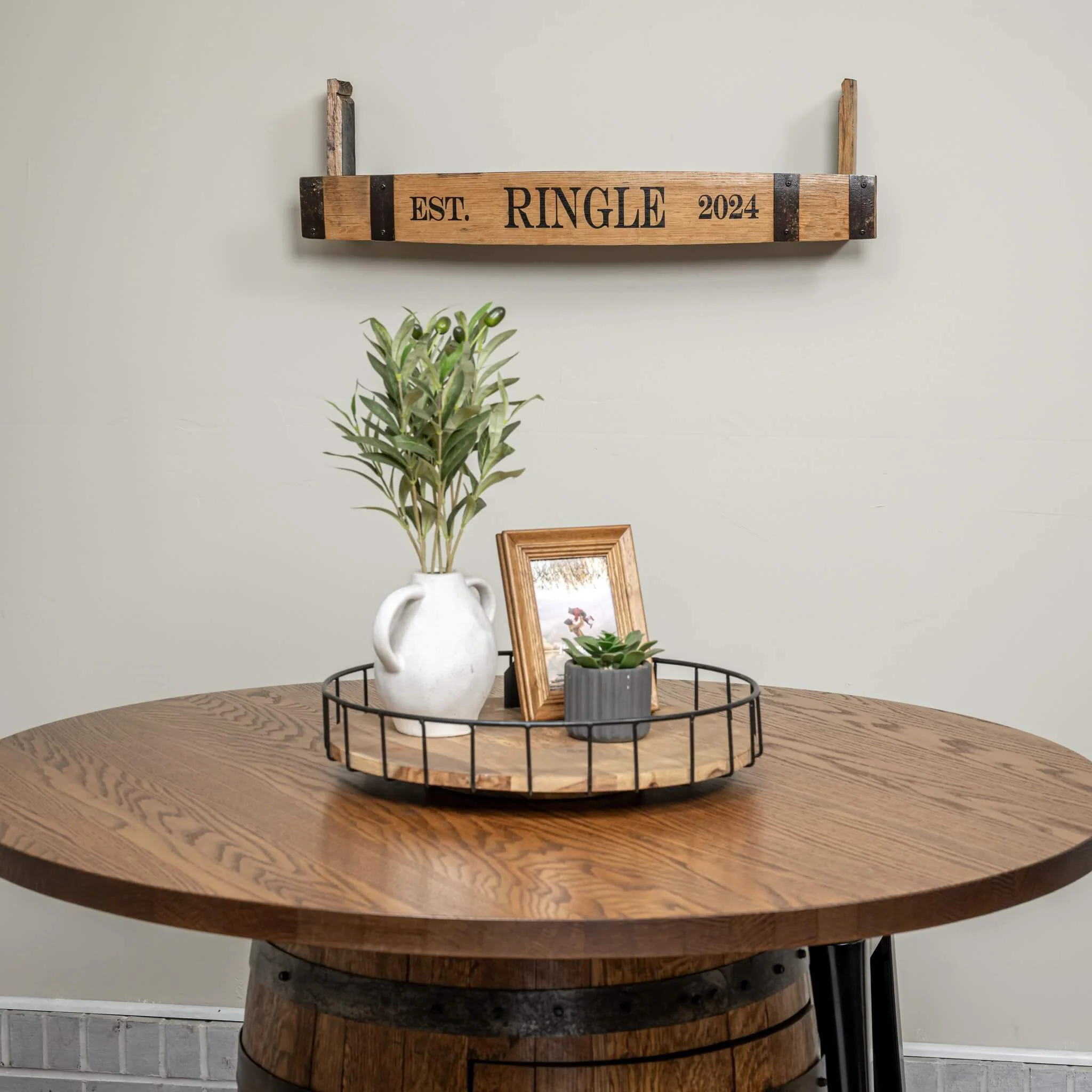 Whiskey Barrel Stave Shelf - Image 6