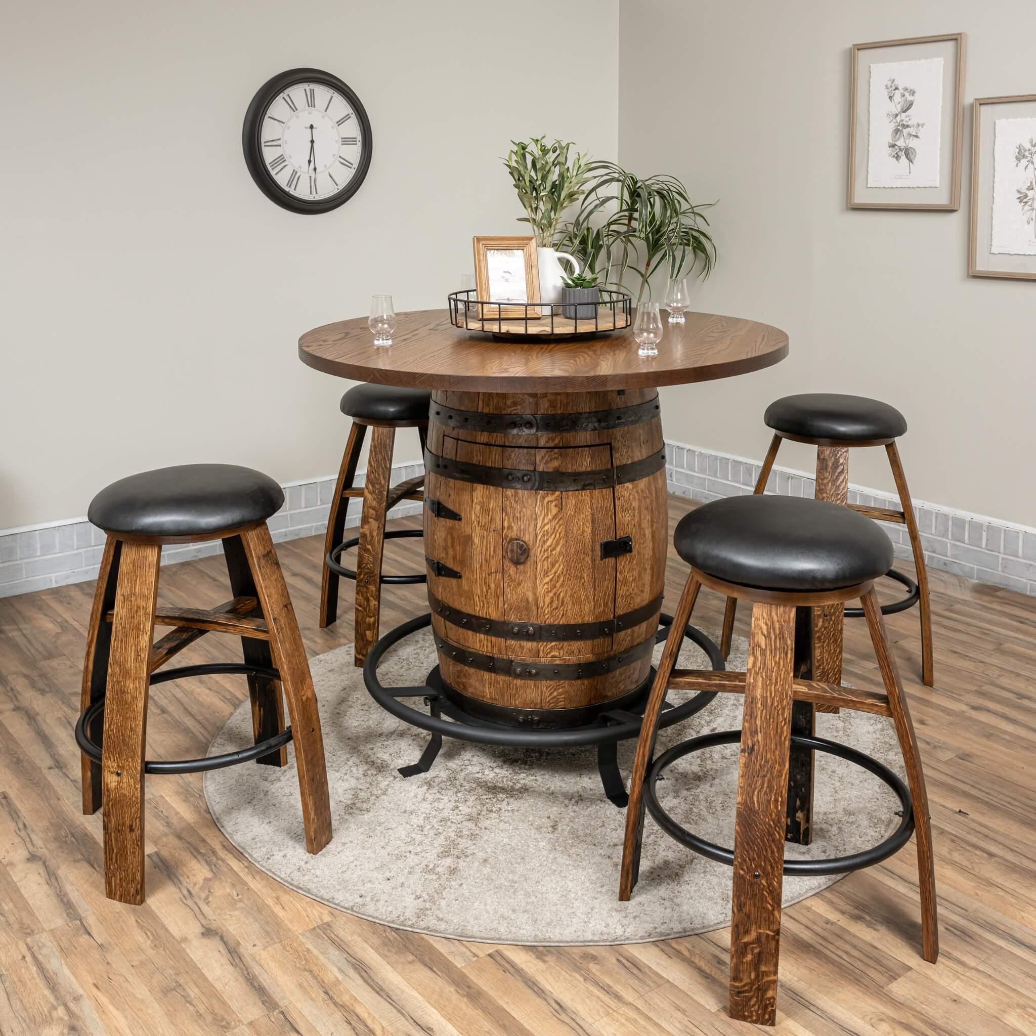 Whiskey Stave Swivel Stool - Image 3